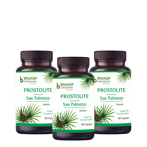 Bhumija Lifesciences Saw Palmetto with Nettle Root (Prostolite) 60 Capsules For Prostate Health