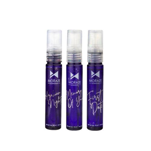 Moraze London Long Lasting Pack of 3 - 10 Ml  Perfume Set  For Men & Women.