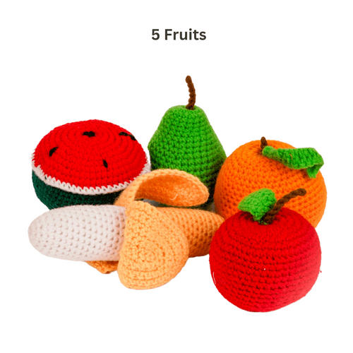 NESTA TOYS - Crochet Fruits & Vegetable Toys | Play Food for Kids (10 Pcs)