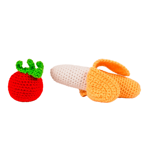 NESTA TOYS - Crochet Fruits & Vegetable Toys | Play Food for Kids (10 Pcs)