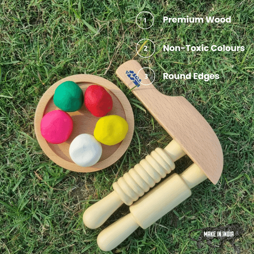 Play Dough Tool set | Rolling Pins & Knife | Pretend Play Kitchen Toys
