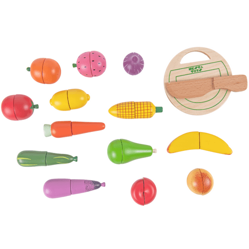 Wooden Vegetable and Fruit Magnetic Toy (15 Pcs)