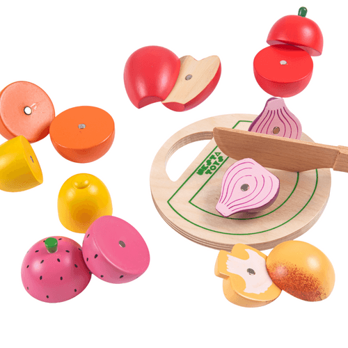 Wooden Vegetable and Fruit Magnetic Toy (15 Pcs)