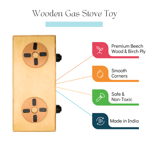 Wooden Gas Stove Toy | Kitchen Toy for Kids (3+ Years)