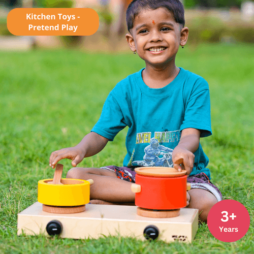 Wooden Gas Stove Toy | Kitchen Toy for Kids (3+ Years)