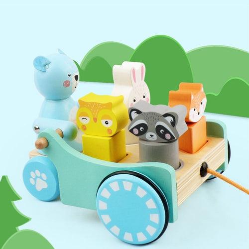 Pull Along Animal Tractor | Animal Building Blocks | Puzzle
