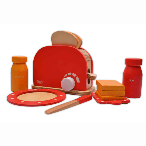 Wooden Bread Pop-up Toaster Toy