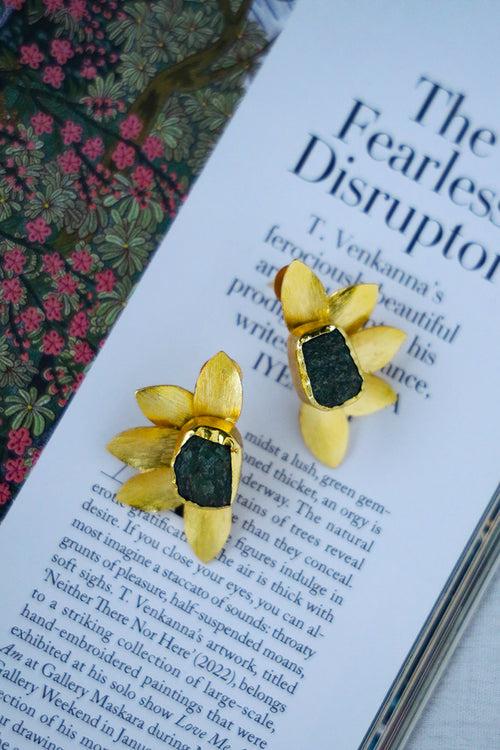 Mint on a Petal Earrings