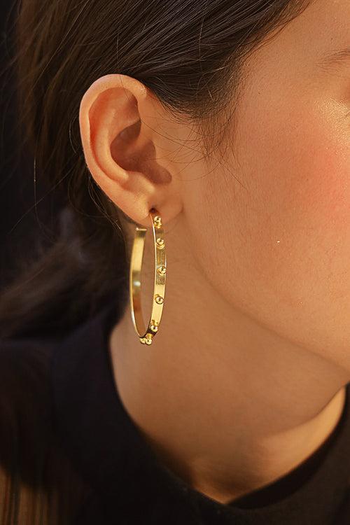 Slay Studded Hoops