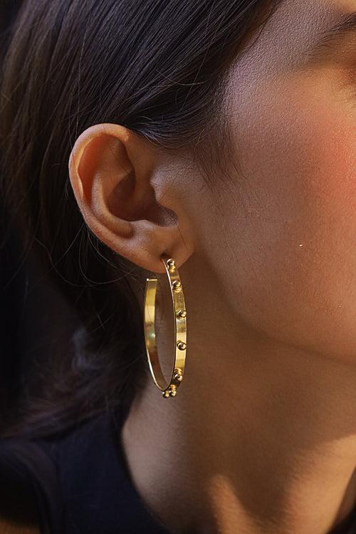 Slay Studded Hoops