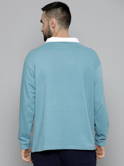 Disruptive Denim Fullsleeve Polo T-shirt