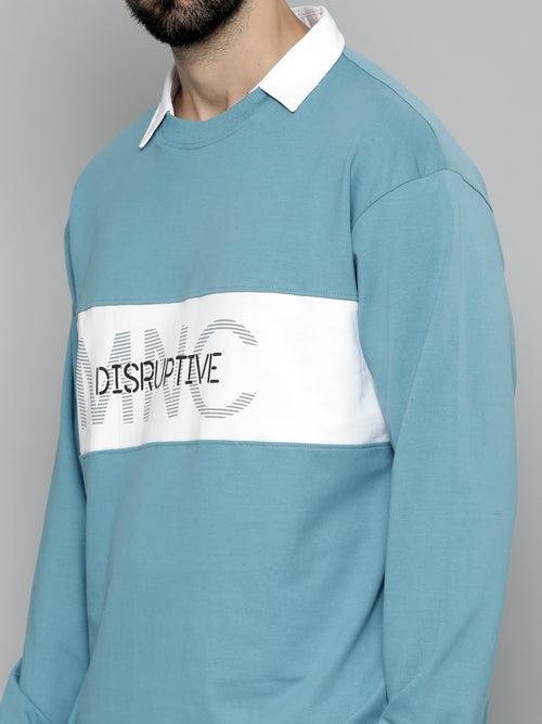 Disruptive Denim Fullsleeve Polo T-shirt