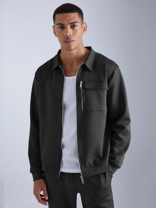 Solid Black Jacket and Jogger Cozy Cut Co-Ords