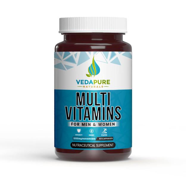 Vedapure Naturals Multivitamin & Multimineral For Men & Women- 60 Capsules