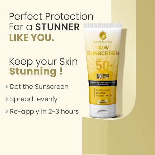 Regal Essence Glow Sunscreen SPF 50+, PA+++ With UVA & UVB Protection 50 GM