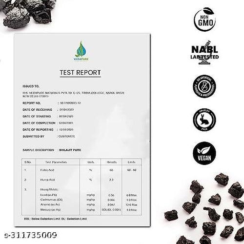 Vedapure Naturals Original Pure Himalayan Shilajit/Shilajeet Resin For Endurance, Bodybuilding, and Power & Helps in Energy, Stamina -20 Gram