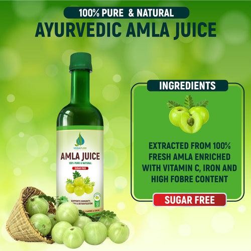 Vedapure Naturals Amla Juice Pure & Natural | Supports Immunity, Energy & Detoxification-500ML