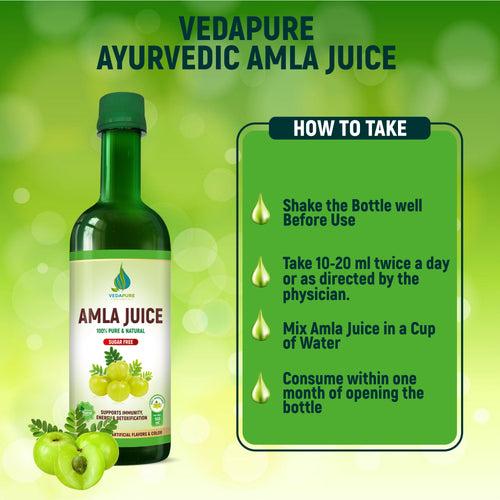 Vedapure Naturals Amla Juice Pure & Natural | Supports Immunity, Energy & Detoxification-500ML