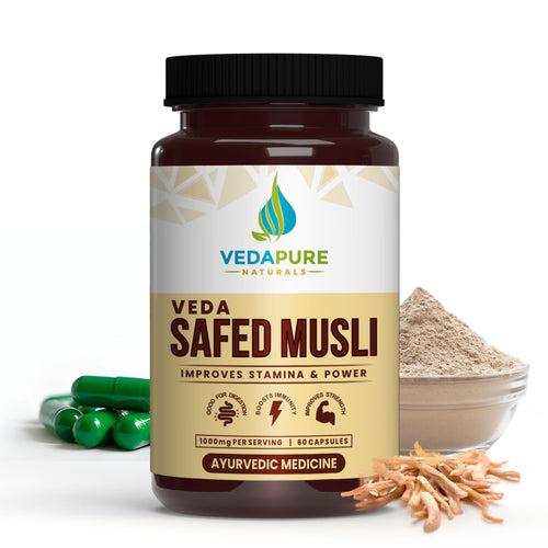 Vedapure Naturals Safed Musli For Strength-60 Capsules