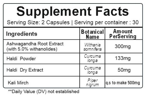 VEDAPURE Office D-Stress Combo  Fish Oil Omega-3 Double Strength for Heart, Brain & Muscle function - 60 Capsules & Veda Ashwagandha Anxiety & Stress Relief-60 capsules Combo Pack