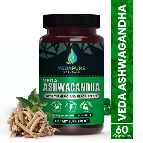 Vedapure Naturals Ashwagandha Anxiety & Stress Relief-60 capsules