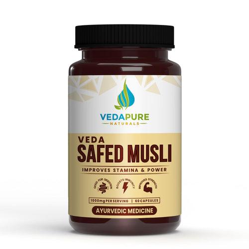 Vedapure Naturals Veda Raw Shilajit  & Veda Safed Musli 60 Capsules  (COMBO PACK)