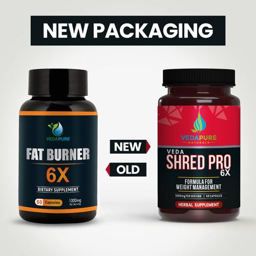 Vedapure Naturals Veda Shred Pro 6x Fat burner Weight Management - 60 Capsules