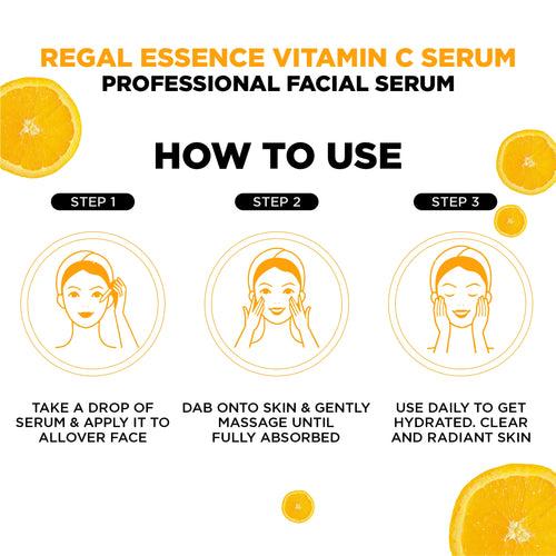 Regal Essence  Glow Sunscreen SPF 50 & Vitamin C 20% Facial Serum (30 ml)  for Better Skin  ( COMBO PACK )