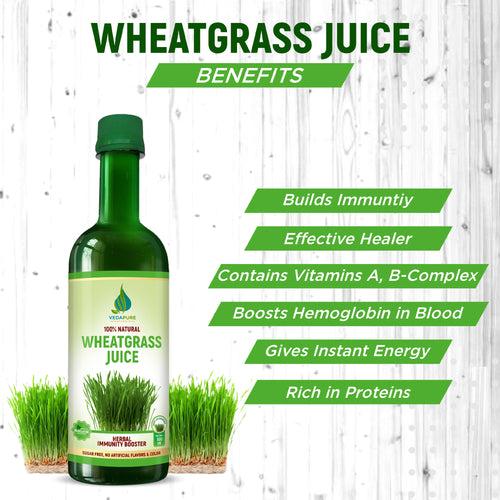 Vedapure Naturals Pure Wheatgrass Juice | Improves Immunity, Boosts Energy and Detoxify - 500ML