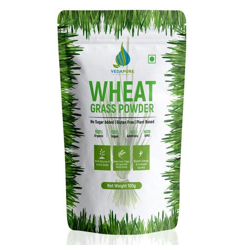 Vedapur Naturals Organic & Natural Wheatgrass Powder For Immunity & Energy - 100gm