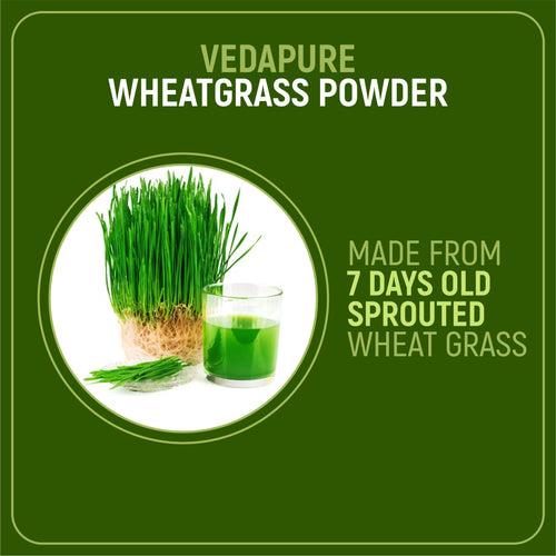 Vedapur Naturals Organic & Natural Wheatgrass Powder For Immunity & Energy - 100gm