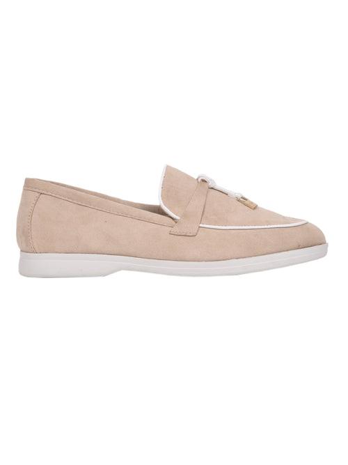 Women Beige Solid Loafers