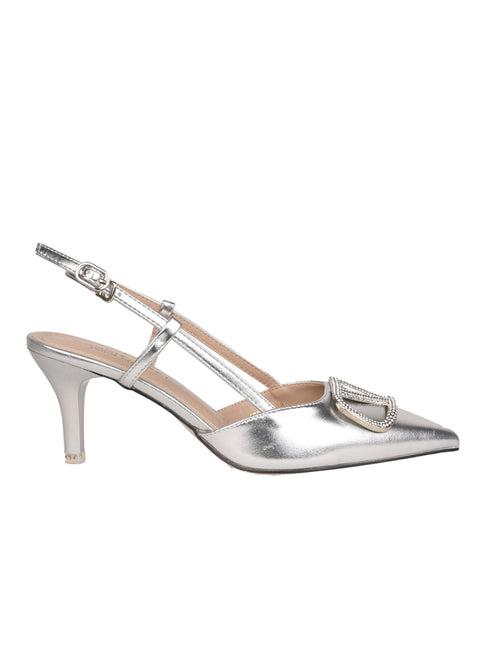 Women Silver Metallic Pumps