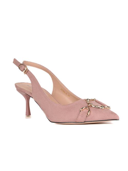 Women Pink Western Embellished Pumps