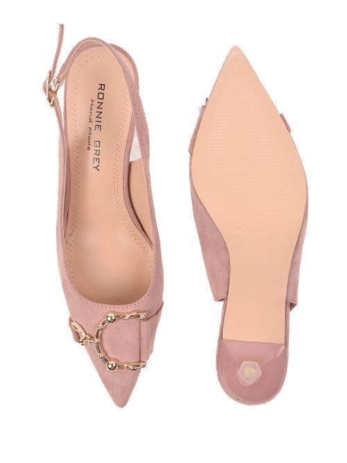 Women Pink Western Embellished Pumps