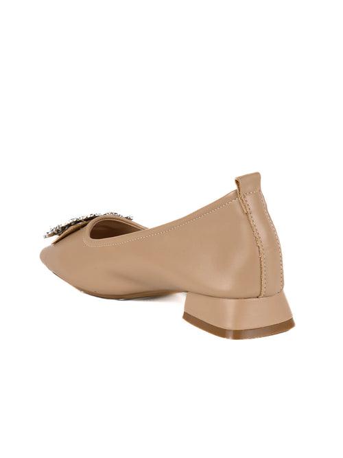 Women Beige Solid Ballerinas