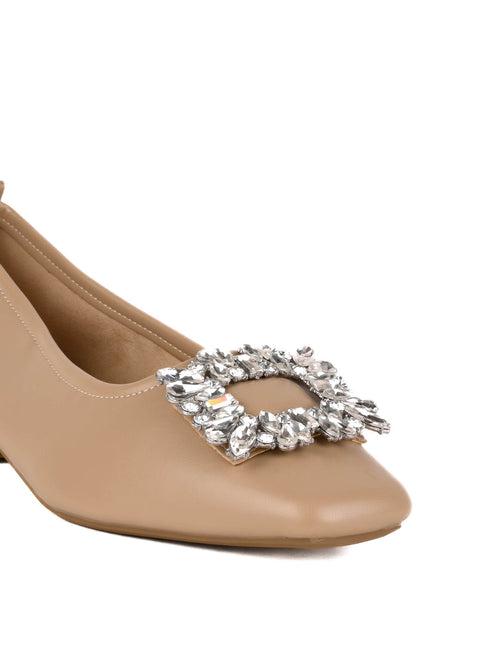 Women Beige Solid Ballerinas