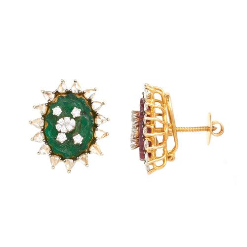 Majestic 18Kt Interchangeable Gemstone Diamond Studs