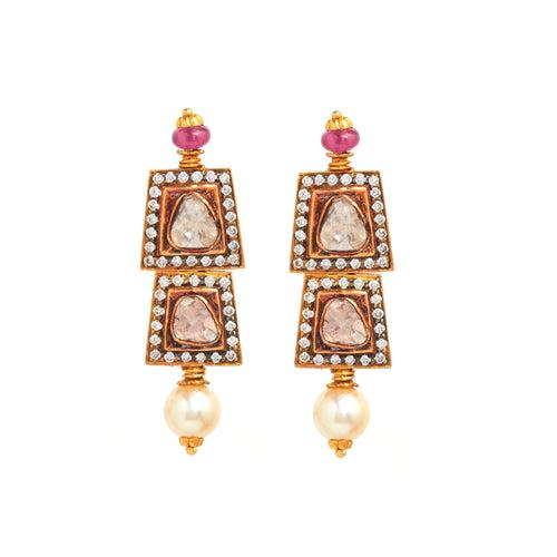 Geetika Polki Drop Earrings