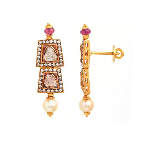 Geetika Polki Drop Earrings