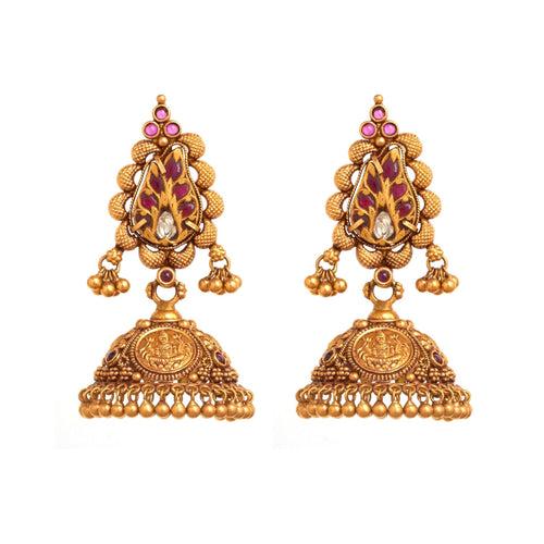 Esha Gold Jhumkas Earrings