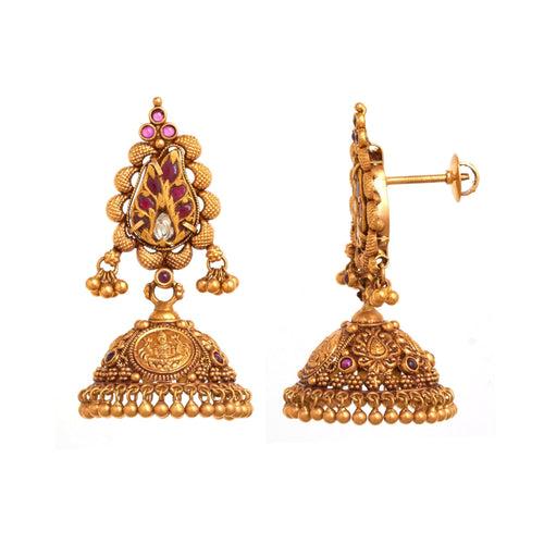 Esha Gold Jhumkas Earrings