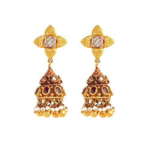 Magical Beauty Polki Jhumka Earrings