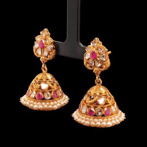 Traditional Poornima Polki Jhumkas