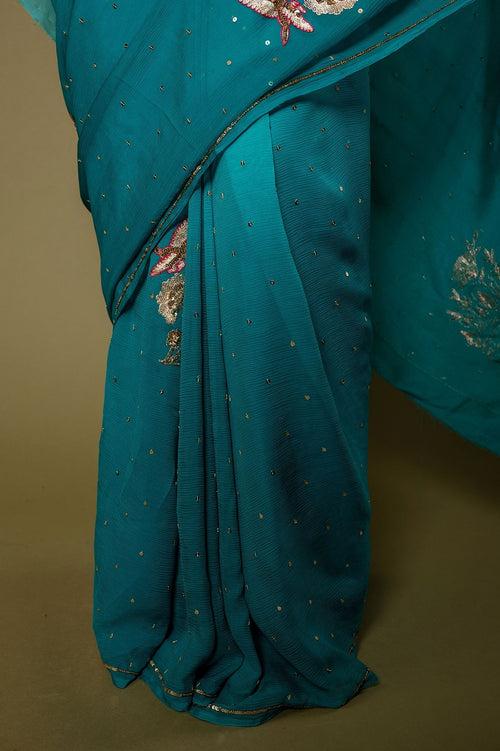 Viscose Chiffon Saree