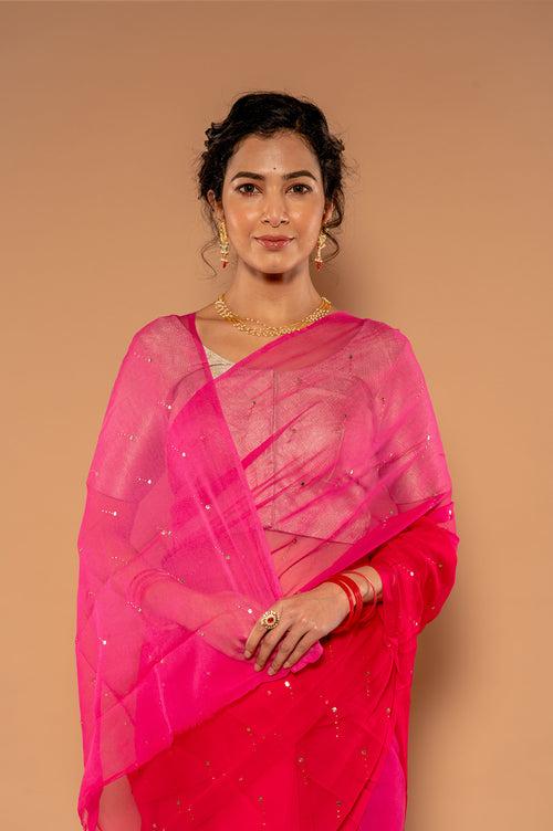 Gota Patti Bandej Saree