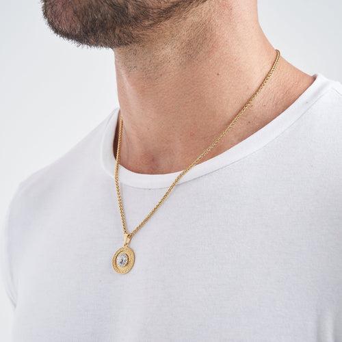 MEDUSA (GOLD/SILVER TWO-TONE) Pendant+ Chain