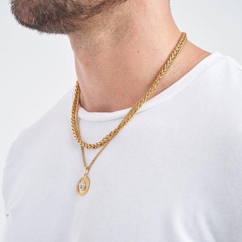 MEDUSA (GOLD/SILVER TWO-TONE) Pendant+ Chain