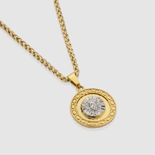 MEDUSA (GOLD/SILVER TWO-TONE) Pendant+ Chain