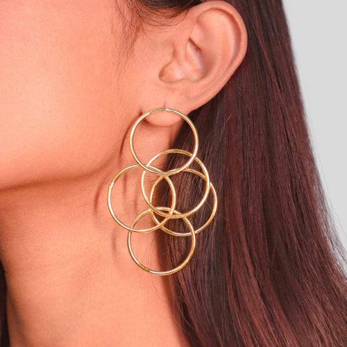 Brass - Circle of Life Earrings